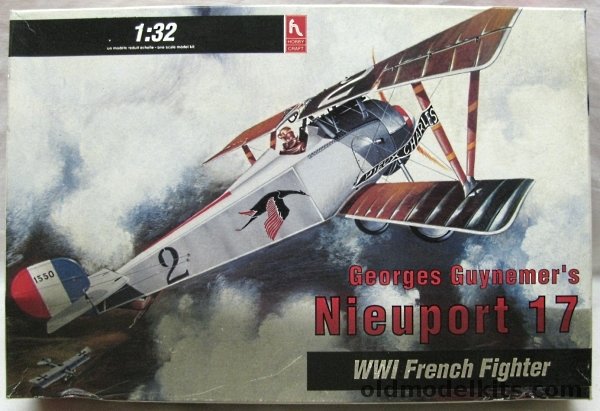 Hobby Craft 1/32 Nieuport 17 Georges Guynemer - Or Captured German Aircraft - (ex- Academy), HC1683 plastic model kit